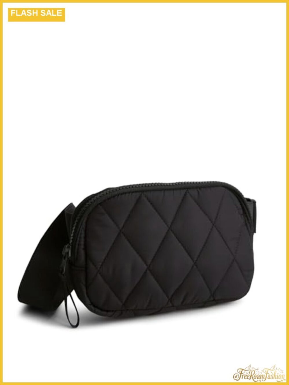 Recycled Featherweight Quilted Belt Bag Adjustable Zip Crossbody